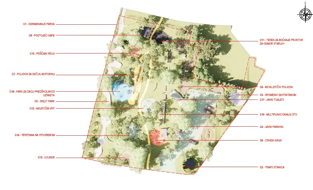 Foto: Projekat Multifunkcionalni park PALISAD, dipl.inž. arh. Snežana Vesnić