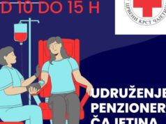 Akcija dobrovoljnog davanja krvi 20. novembra u Čajetini
